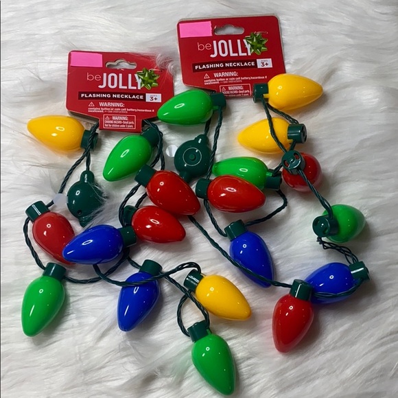 2-Sets for $8 🟢Flashing🔴 Christmas Bulb Necklace, by beJolly, NWT & Battery - Picture 1 of 6